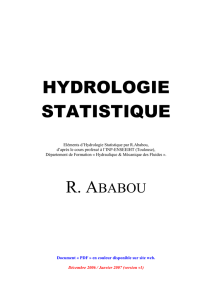 hydrologie statistique - Rachid Ababou