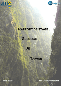 rapport de stage : geologie taiwan