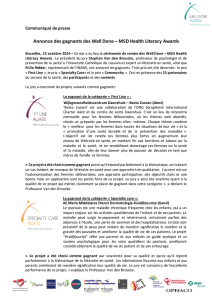 Annonce des gagnants des Well Done – MSD Health Literacy Awards