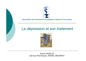 Dépression et son traitement - APHAL 2014 (HJ)