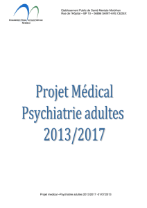 Le projet médical Psychiatrie Adultes