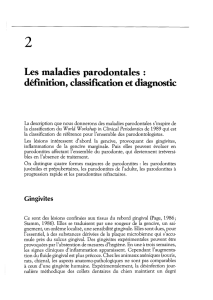 Les maladies parodontales : définition, classification - iPubli