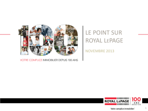 100e anniversaire de Royal LePage
