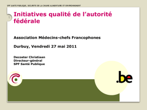 voir le diaporama - Association Francophone des Médecins Chefs
