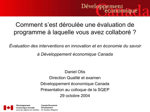 Évaluation des interventions - La Société québécoise d`évaluation