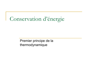 Conservation d`énergie