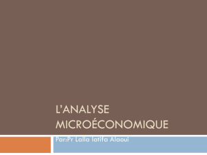 L`analyse microéconomique