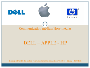 Communication médias/Hors-médias DELL – APPLE - HP