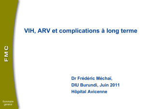 VIH, ARV et complications à long terme