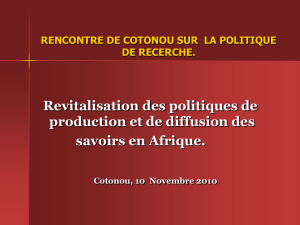 Politique_de_recherrche_Cotonou