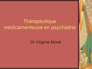 Thérapeutique médicamenteuse en psychiatrie