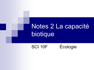 Notes 2 La capacité biotique