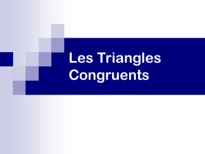 Les Triangles Congruents - Mme Gallant