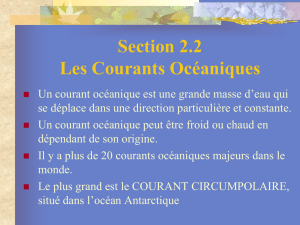 courant océanique froid