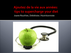 CACPUQ 2012 Joane Routhier supercharge your diet