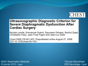 Ultrasonographic diagnostic criterion for severe diaphragmatic
