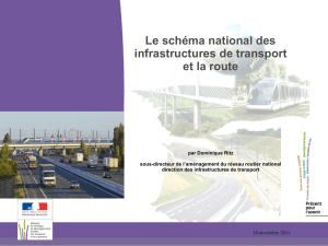 Le schéma national des infrastructures de transport et de
