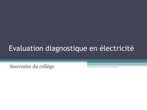 Evaluation diagnostique en électricité