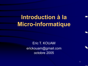 Introduction a la micro-informatique