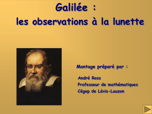 Astronomie : les observations de Galilée - Cégep de Lévis