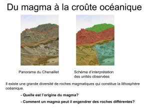 Du magma à la croûte océanique