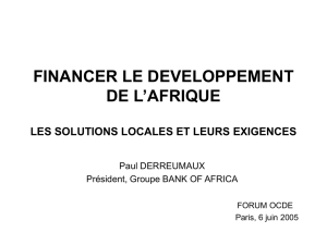 financer le developpement de l`afrique les solutions locales