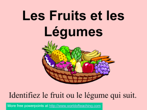 french for fruit and vegetables names