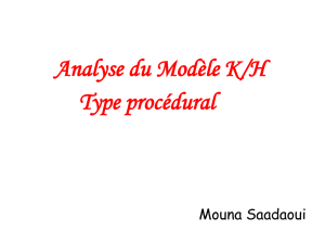 Analyse du Modèle K/H Type procédural
