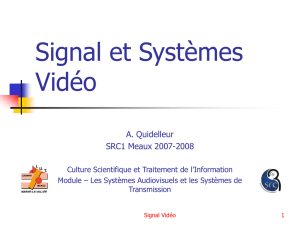 Le signal vidéo 2007 2008