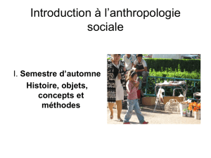 Introduction à l`anthropologie sociale