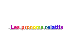 Pronom relatif (Relative pronoun)