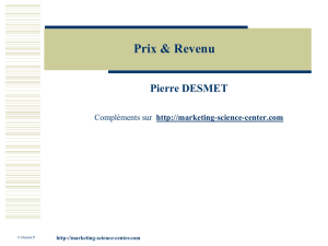 Prix et Revenu - Marketing-Science