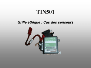 TIN501 Grille éthique : Cas des senseurs