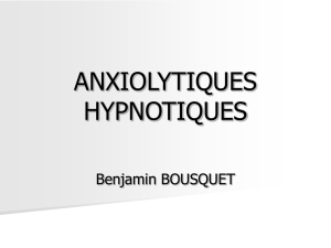 ANXIOLYTIQUES HYPNOTIQUES