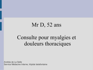 Myalgies et douleur thoracique - A. de La Selle