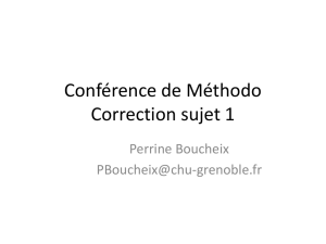 Conférence de Méthodo Correction sujet 1 - E