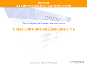 Les outils Internet proposés par Orphanet