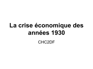 La crise économique des années 1930