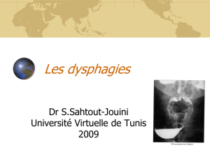 Les dysphagies - UVT e-doc - Université Virtuelle de Tunis