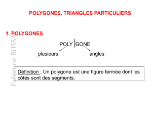 polygones, triangles particuliers 1. polygones