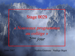 Stage 0029: « Nouveaux programmes au collège »