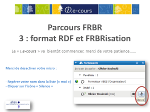 SUDOC : Parcours FRBR 3 : Le format RDF et la FRBRisation