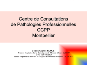Centre de Consultations de Pathologies Professionnelles