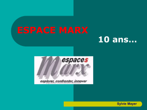 Sylvie Mayer ESPACE MARX 10 ans…
