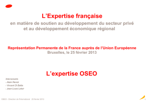 OSEO - Représentation Permanente de la France auprès de l`Union