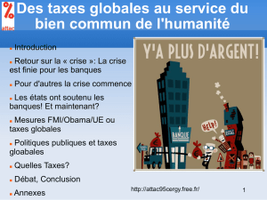 Diaporama taxes globales