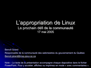 L`appropriation de Linux