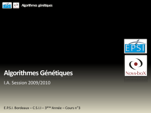 CSII3 – 03 – Algorithmes génétiques.pps - Nova-box