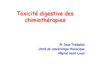 Toxicité digestive des chimiothérapies