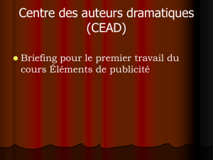 Centre des auteurs dramatiques (CEAD) - Publici